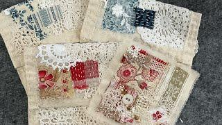 Tutorial  part 9 Little slow stitched pouches #stitcheryswap