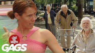 Epic Old Man Traffic Jam Prank - Just For Laughs Gags