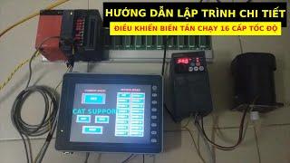 Instructions for programming PLC MITSUBISHI to control the inverter running at multi-speed