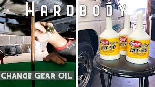 Changing Gear Oil in Nissan Pickup Truck Hardbody D21- DIY How to Redline MT-90 GL4