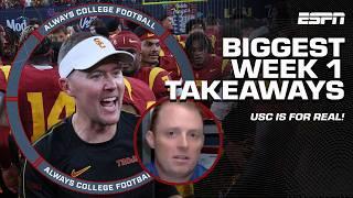 WEEK 1 TAKEAWAYS  USC is different SEC QBs stand out & a deeper Big Ten  Always College Football