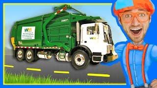 Garbage Trucks for Children with Blippi  Learn About Recycling