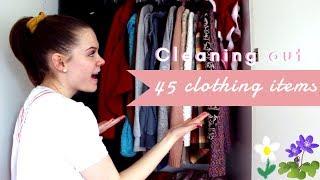 DECLUTTERiNG MY CLOSET 2019 Cleaning out 45 clothing items