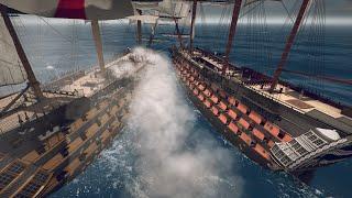 Santisíma Trinidad vs. HMS Victory Epic Line Battle  Ultimate Admiral Age of Sail