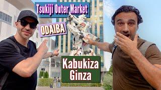 WE SAW A LIFESIZE GUNDAM IN ODAIBA - Visiting Tsukiji Outer Market Ginza & Odaiba In Tokyo Japan