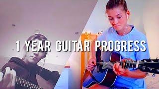 My One Year Acoustic Fingerstyle Guitar Progress SELF-TAUGHT using YOUTUBE