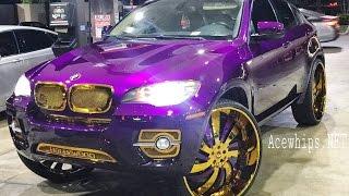 AceWhips.NET- Candy Purple BMW X6 on Gold 30 Forgiatos