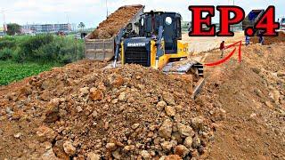 EP.4 Amazing Road Construction Over The Lake Project Bulldozer SHANTUI  Working Express Processing