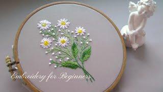 LAZY DAISY FLORAL EMBROIDERY FOR EMBROIDERY 