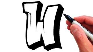 How to Draw the Letter W in Graffiti Style - EASY