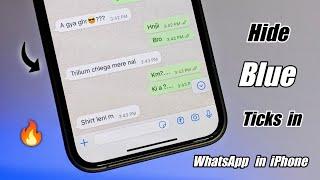 How to hide Blue Ticks in Whatsapp in iPhone  How to disable read receipts in Whatsapp