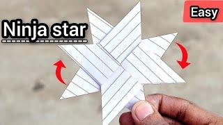 How To Make Paper Ninja Star - SHURIKEN  Paper ka ninja star kaise banaen