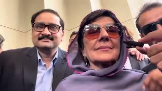 Islamabad Former Prime Minister Imran Khans Sister Aleema Khan Media Talk outside SC