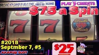 Double Hearts Slot Machine Max Bet $75 Awesome Jackpot Hand Pay