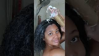 Natural hair Wash day routine after 90 days #shorts