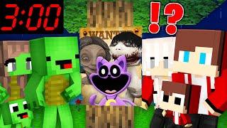 Scary CATNAP UMA TEACHER is WANTED by JJ and Mikey Family At Night in Minecraft - Maizen