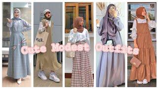 ootd hijab syari korean style  Cute modest hijab Outfits ideas  hijab Outfits inspo 2022