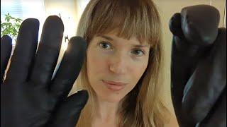 ASMR Face and Scalp Massage with Leather Gloves Intense Sounds