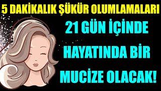 5 DAKİKALIK ŞÜKÜR OLUMLAMALARI 21 GÜN İÇİNDE HAYATINDA BİR MUCİZE OLACAK