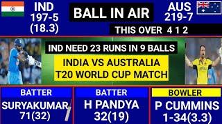 India Vs Australia World Cup Super 8 Match Score & Commentary  IND vs AUS Match Today