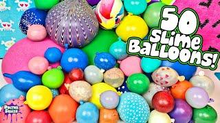 Whats Inside 50 SLIME Squishy Balloons MASSIVE Slime Smoothie #stayhome