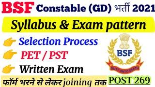 BSF Constable GD syllabus 2021 bsf constable gd sports syllabusexam patternselection process 2021