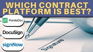 Best Contract Platforms for E-Signatures? PandaDoc signNow DocuSign