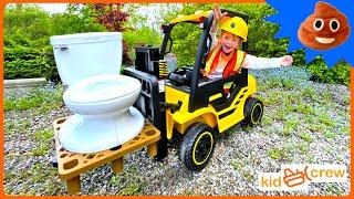 Rescuing mom from plumbing emergencies funny stories with trucks and toys. Educational  Kid Crew