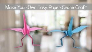 MAKE YOUR OWN EASY PAPER CRANE CRAFT ‼️ PAPERSIDE ‼️