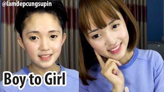 Makeup Transformation  Boy To Short Hair Cute Girl 