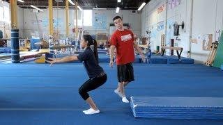 How to Do a Standing Back Tuck  Gymnastics Lessons