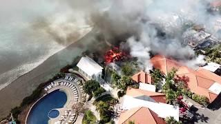 Fire ravishes Blue Point Spa and Villas in Uluwatu Bali.