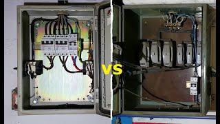 Pequeña comparación de un cuadro eléctrico moderno y uno más antiguo  magnetotérmicos vs fusibles