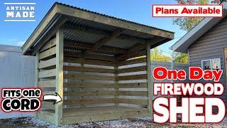 How To Build A Firewood Storage Shed In One Day  DIY Firewood Shed  Firewood Rack Build