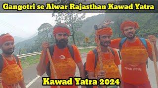 Gangotri se Alwar Rajasthan Paidal Kawad Yatra  Gangotri kawad Yatra 2024  Gomukh Kawad 2024 