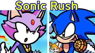 Friday Night Funkin Sonic Rush in FNF  Blaze the Cat VS Sonic The Hedgehog FNF Mod Rushshot