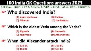 100 India Question and Answer in English Objective  English GK  India GK  India Quiz