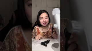 Unboxing my new boya microphone for podcast and trying ASMR and mukbang while feebacking