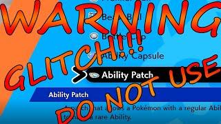 ABILITY PATCH GLITCH  Pokémon Sword and Shield Crown of Tundra