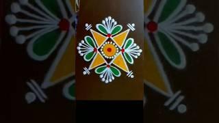 Excellent rangoli kolam design  attractive small muggulu  daily rangoli #shorts #trending #muggulu