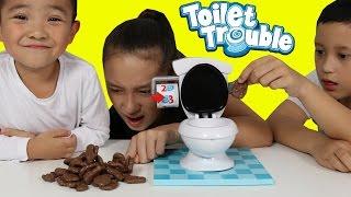 Toilet Trouble Game Funny Kids Challenge With CKN