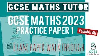 GCSE Maths Predicted Paper 1 Friday 19th May 2023  Foundation  Exam Walkthrough  Edexcel AQA