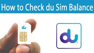 How to Check du Sim Balance  du Sim Balance Check karne ka tarika  du Balance Check Code