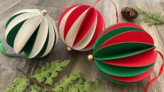 DIY Honeycomb Ball Ornament Two-Tone  Christmas Crafts