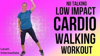 25 minute Low Impact Cardio Walk at Home Workout  No squats no jumping no floor