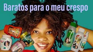 Os meus produtos *baratinhos* para o cabelo crespo 4c.