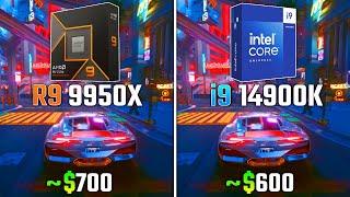 RYZEN 9 9950X vs INTEL i9-14900K  Test in 6 Games