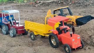 Jcb 3DX Machine Mud Work By New Tractors  tractor cartoon  Bommu kutty 