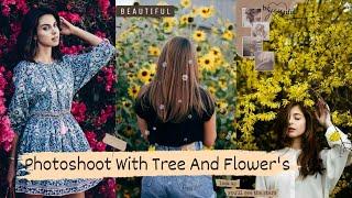 Spring Photoshoot Ideas  Nature Photos Poses  Flower Tree Poses Ideas