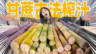 花99元在拼多多买了30斤彩色甘蔗！古法榨汁熬红糖！ Sugar Cane Juice